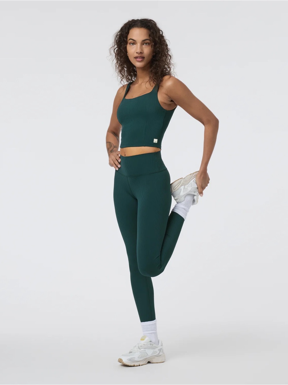 NWT Vuori Inversion Rib Support Tank, S, Moss - Picture 4 of 8